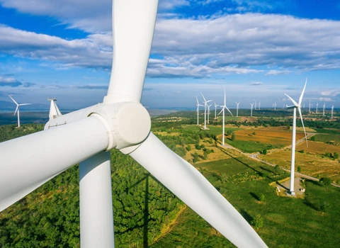 Wind Turbine in a Wind Turbine Field