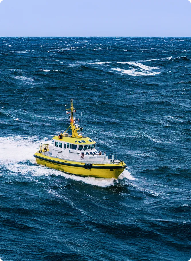 Marine Boat on Open Waters