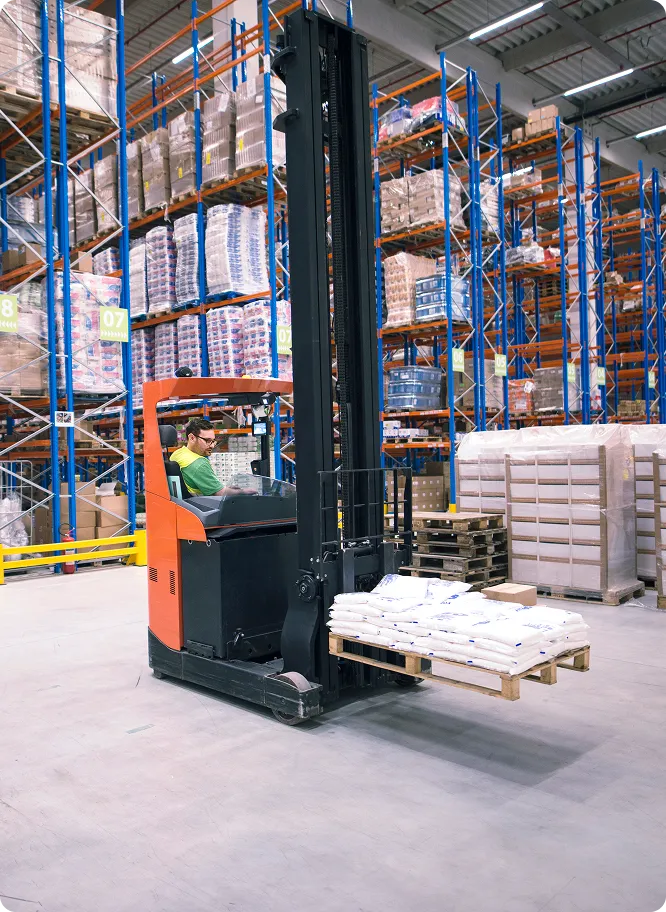 Material Handling - Forklift in Warehouse