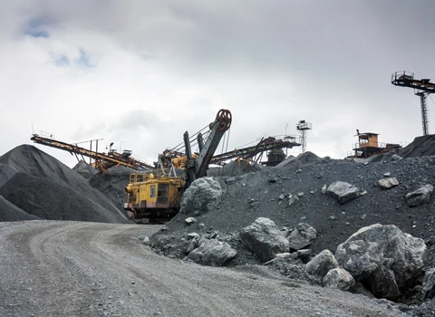 Mining equipment in action