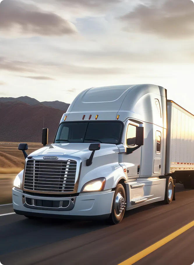 Trucks & Transportation - Semi Truck Driving Down Highway