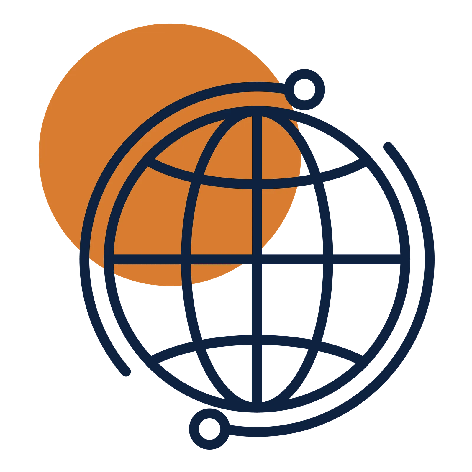 Why Air-Way Global Manufacturing Icon in Orange - Global Reach, Local Service